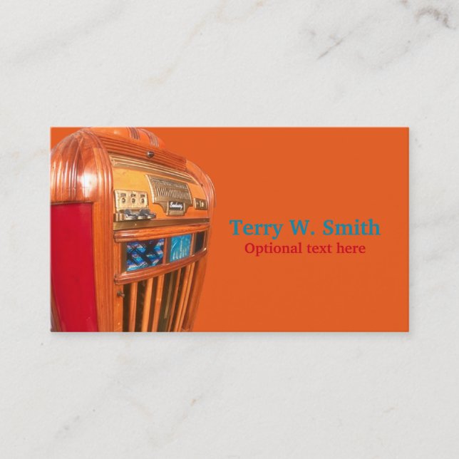 Vintage Jukebox Business Card (Front)