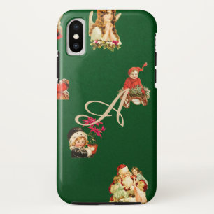 Vintage jule,christmas pattern, victorian,art nouv iPhone x case