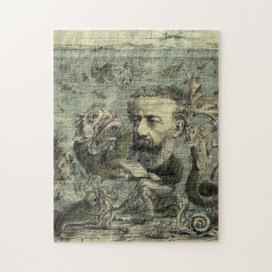 Vintage Jules Verne Periodical Cover Jigsaw Puzzle