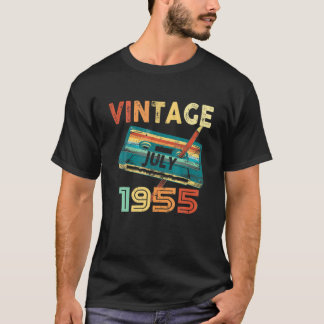 Vintage July 1955 Music Cassette66th Birthday Gift T-Shirt