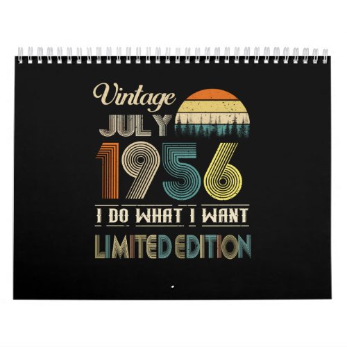 Vintage July 1956 What I Want Limited Edition Calendar