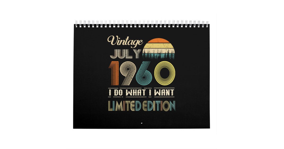 Vintage July 1960 What I Want Limited Edition Calendar | Zazzle