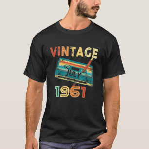 Vintage July 1961 Music Cassette60th Birthday Gift T-Shirt
