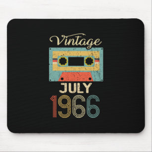 Vintage July 1966 55th Birthday 55 Year Gift Mouse Pad
