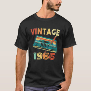 Vintage July 1966 Music Cassette55th Birthday Gift T-Shirt