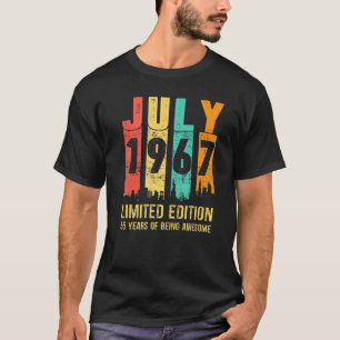 Vintage July 1967 55 Years Old 55th Birthday T-Shirt