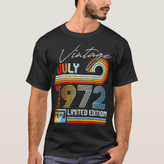Vintage July 1972 Limited Edition Cassette Tape 49 T-Shirt