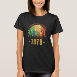 Vintage July 1978 44 Year Old 44th Birthday Awesom T-Shirt