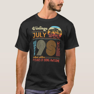 Vintage July 1981 Limited Edition Birthday T-Shirt
