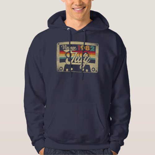 Vintage July 1982 40th Birthday Gift 40 Years Old Hoodie