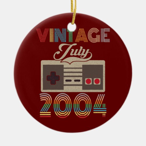 Vintage July 2004 18th Birthday 18 Years Old  Ceramic Ornament