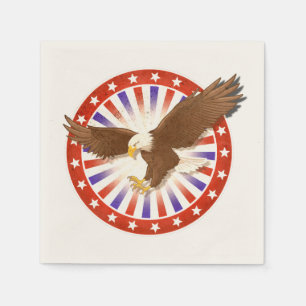Vintage July 4th Eagle Logo Napkins