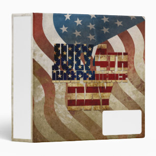 Vintage July 4th Independence Day Design 3 Ring Binder
