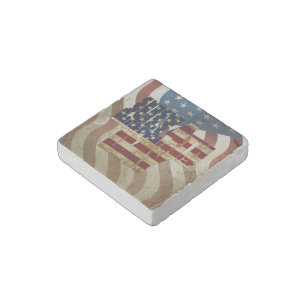 Vintage July 4th Independence Day Design Stone Magnet