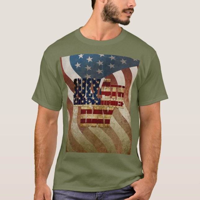 Vintage July 4th Independence Day Design T-Shirt (Front)