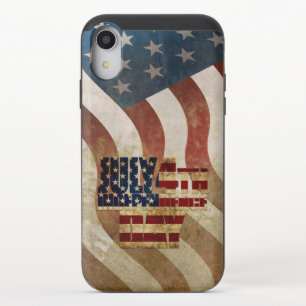 Vintage July 4th Independence Day Design iPhone XR Slider Case