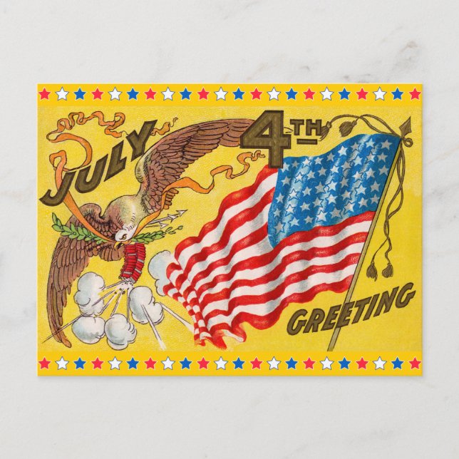Vintage July 4th Postcard (Front)