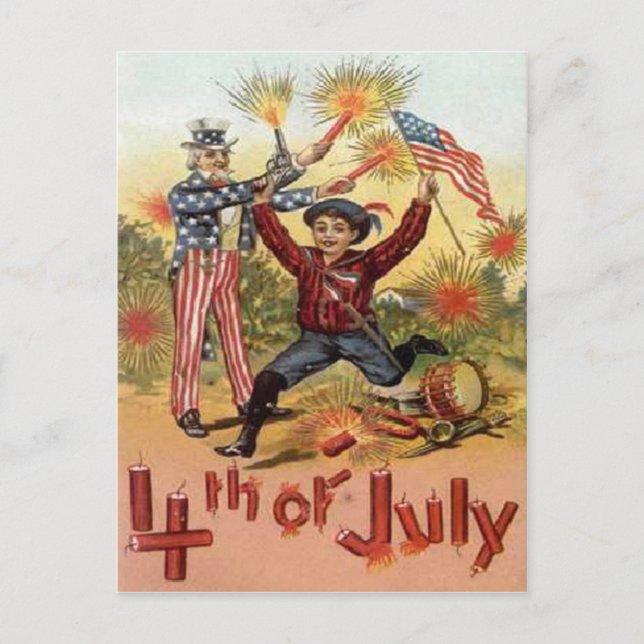 Vintage July 4th Postcard (Front)