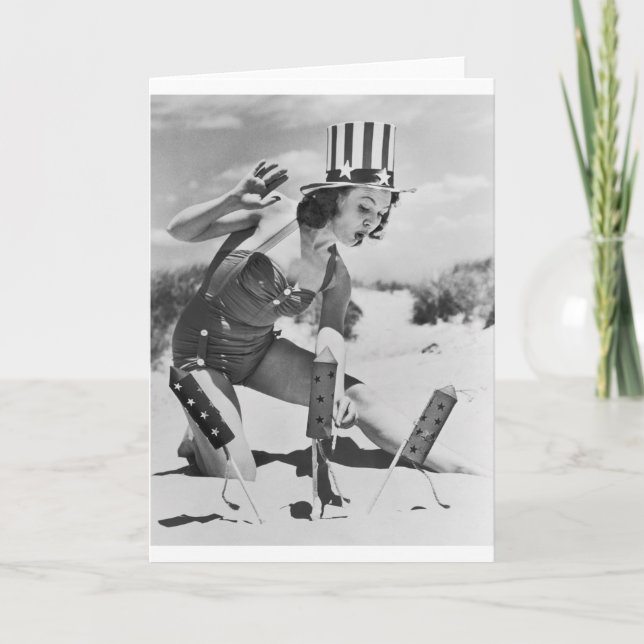 vintage july fourth card (Front)
