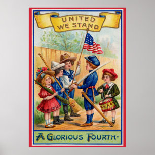 Vintage July Fourth poster