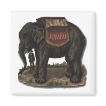 Vintage Jumbo Circus Elephant Retro Die-Cut Card