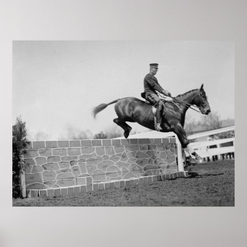 Vintage Jumping Horse Circa 1911 Poster