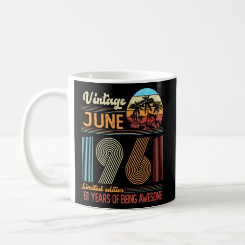 Vintage June 1961  Birthday  Coffee Mug