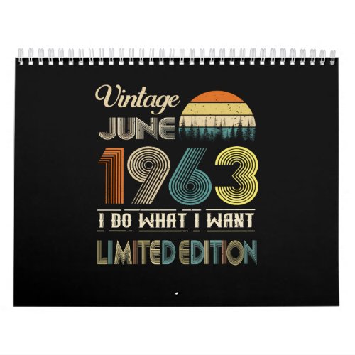 Vintage June 1963 What I Want Limited Edition Calendar
