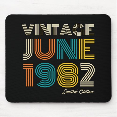  Vintage June 1982 Limited Edition 42nd Birthday Mouse Pad