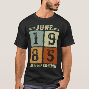 Vintage June 1985 36th Birthday  36 Year Old Men W T-Shirt