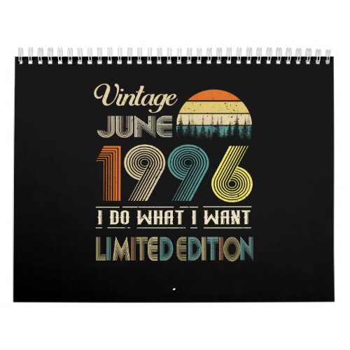 Vintage June 1996 What I Want Limited Edition Calendar