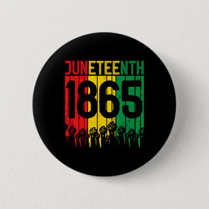 Vintage Juneteenth 1865 African Men Women Boys Gir Button