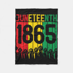 Vintage Juneteenth 1865 African Men Women Boys Gir Fleece Blanket
