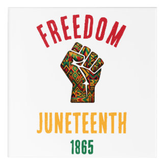 Vintage Juneteenth Freedom 1865 Pan-African Patter Acrylic Print