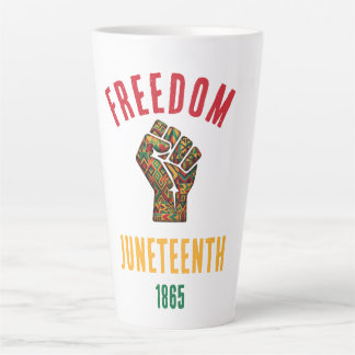Vintage Juneteenth Freedom 1865 Pan-African Patter Latte Mug