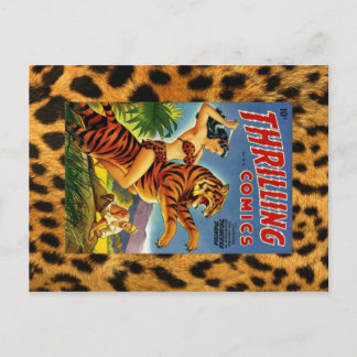 Vintage Jungle Comic Cover Postcard