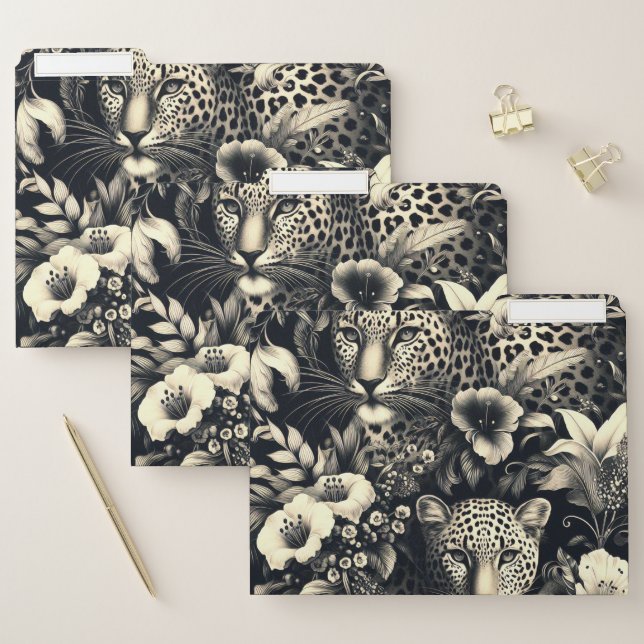 Vintage Jungle Jaguar File Folder (Set)