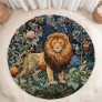 Vintage Jungle Lion William Morris Inspired Botany Rug