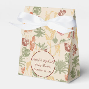 Vintage Jungle Safari Baby Shower  Favor Boxes