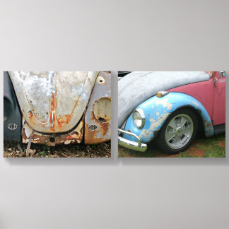 VINTAGE JUNK YARD ART ACRYLIC PHOTO TILE