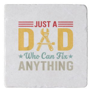 Vintage Just a Dad Who Can Fix Anything Funny Mech Trivet