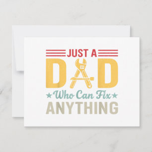 Vintage Just a Dad Who Can Fix Anything Funny Vint