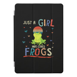 Vintage Just A Girl Who Loves Frogs | Funny Frog iPad Pro Cover
