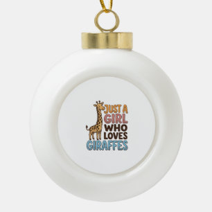 Vintage Just A Girl Who Loves Giraffes Shirt (5)_1 Ceramic Ball Christmas Ornament