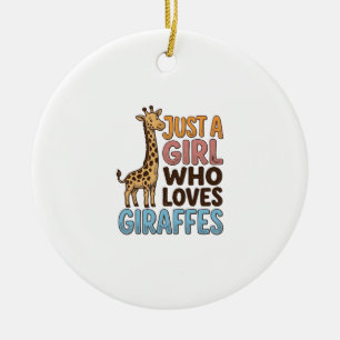Vintage Just A Girl Who Loves Giraffes Shirt (5)_1 Ceramic Ornament