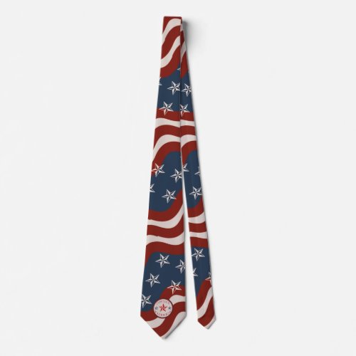 Vintage Justice and Fairness Stars and Stripes Tie
