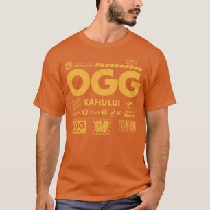 Vintage Kahului OGG Maui Airport Code Travel Day R T-Shirt