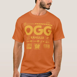 Vintage Kahului OGG Maui Airport Code Travel Day R T-Shirt
