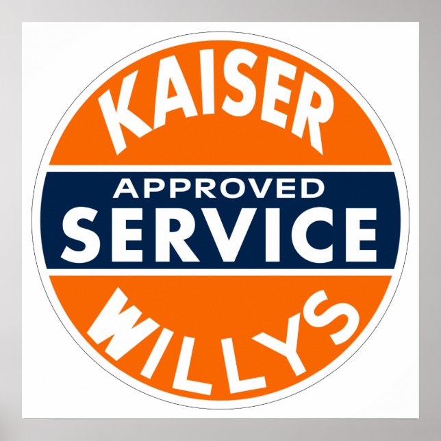Vintage Kaiser Willys service sign (Front)