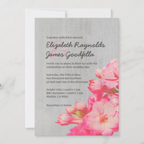 Vintage Kalanchoe Wedding Invitations